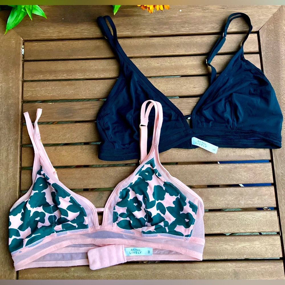 Lively • M, L • Pink/Teal, Black • Bra (2)